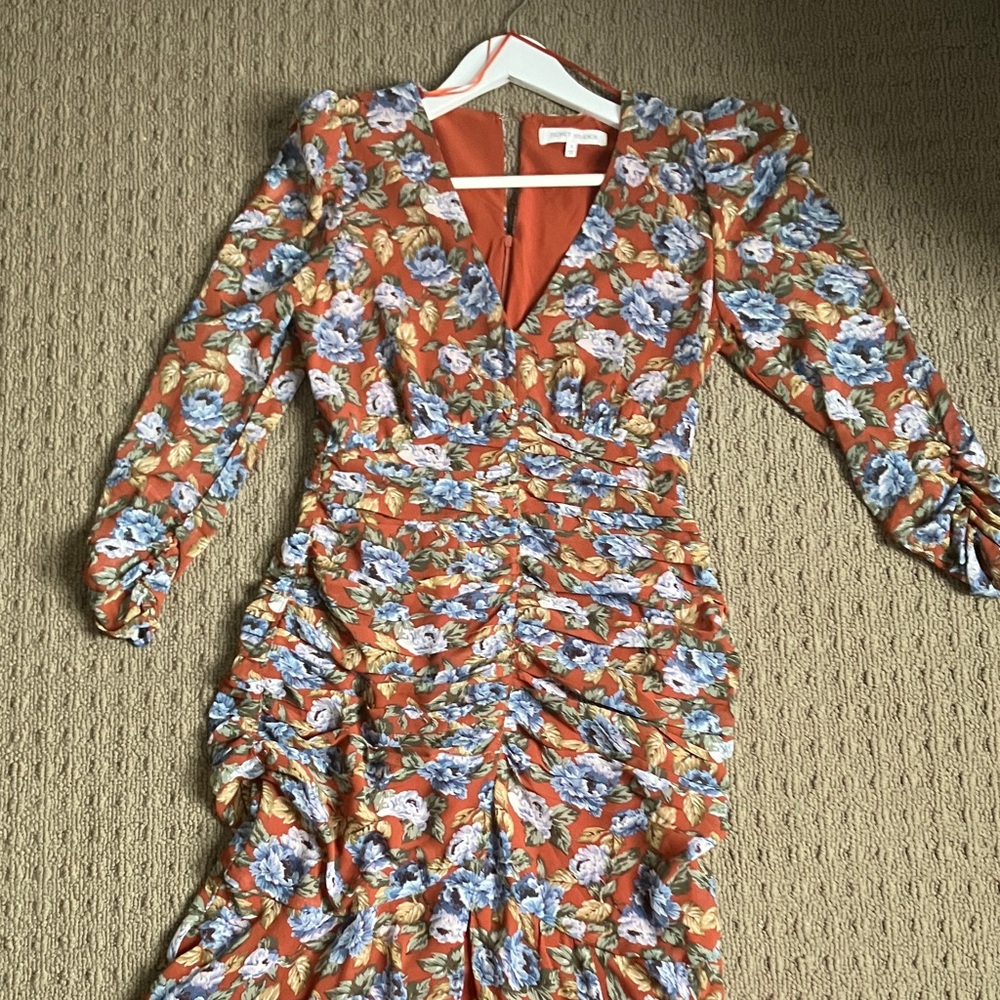 Vibrant Floral Long Sleeve Dress